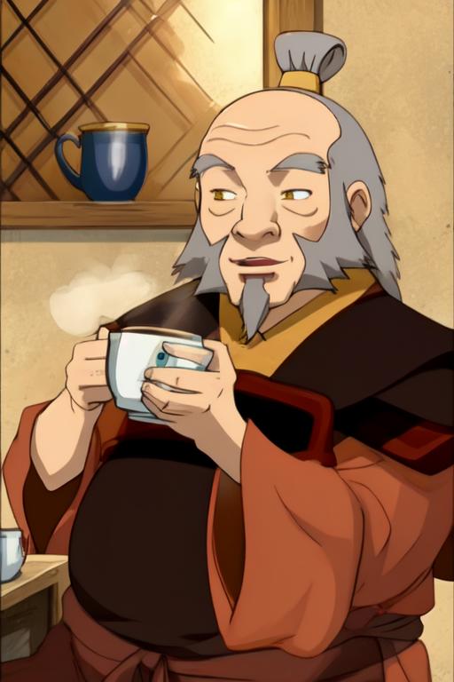 07306-3506184908-_lora_uncleiroh-10_1_, uncleiroh, old man, _yellow eyes, _grey hair, hair bun, facial hair, mustache, __tea, holding cup, cup of.png